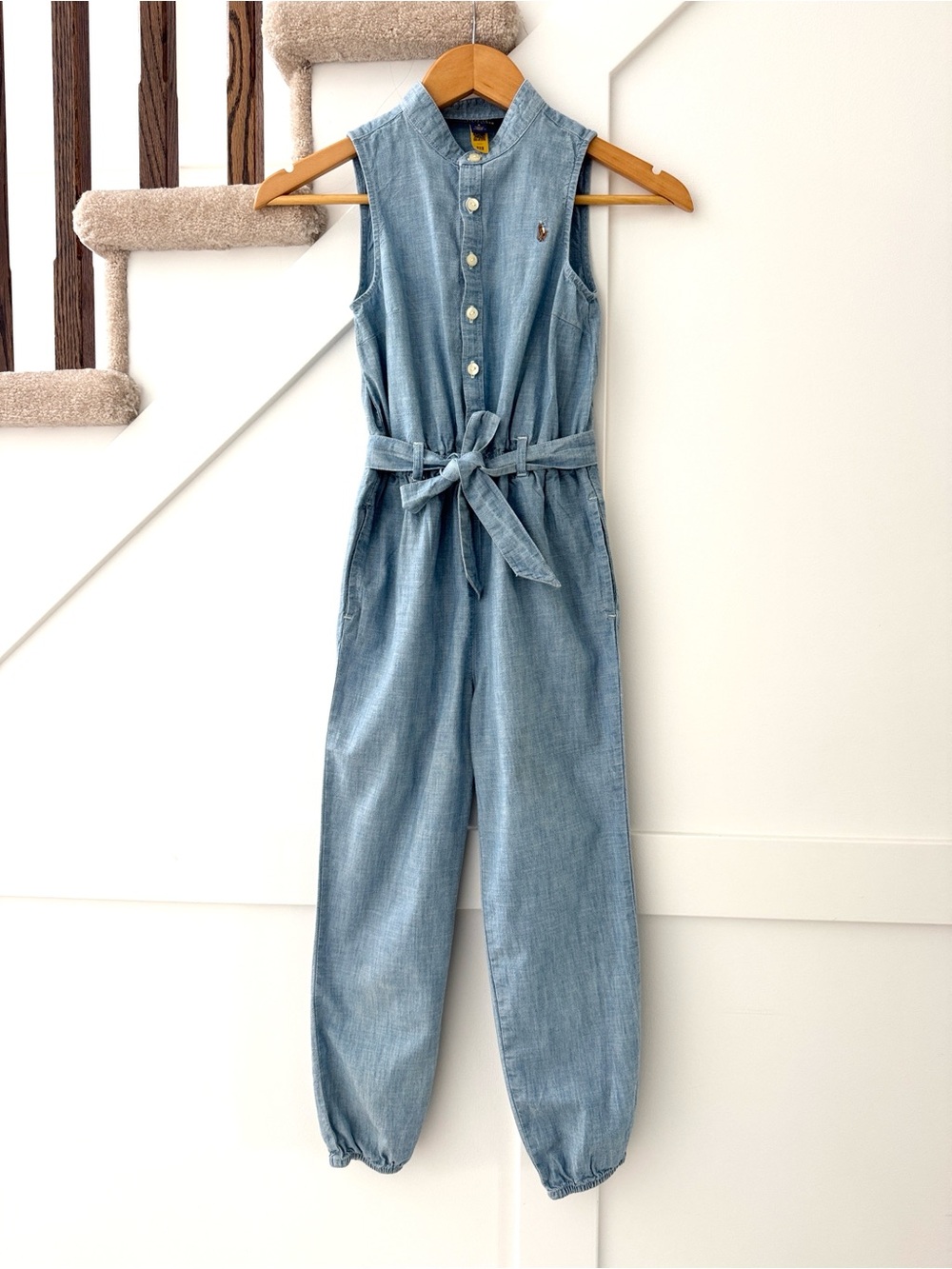 Ralph Lauren Polo Chambray Jumpsuit Girl Size 8